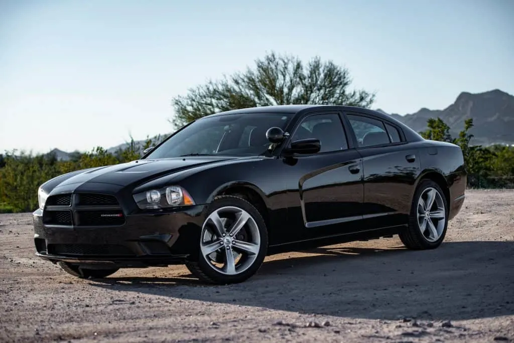 black dodge charger