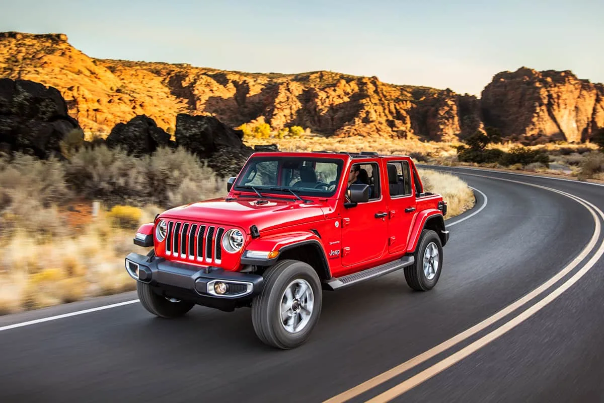 expensive red jeep wrangler