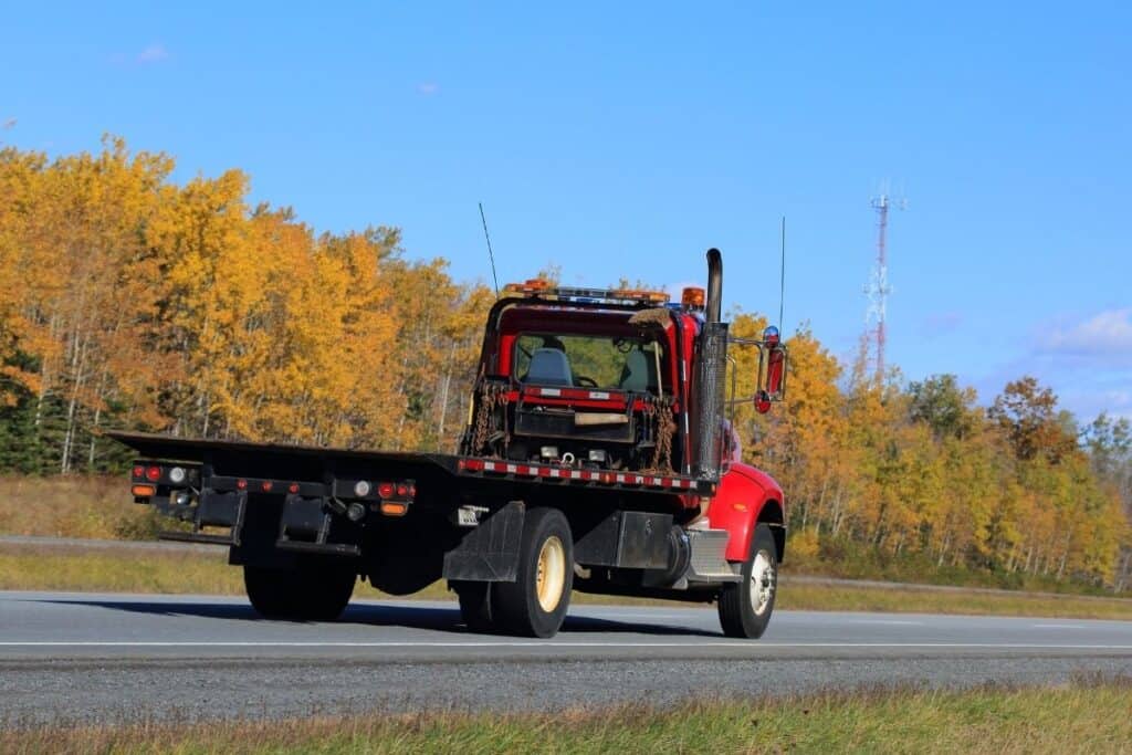 flat bed tow truck