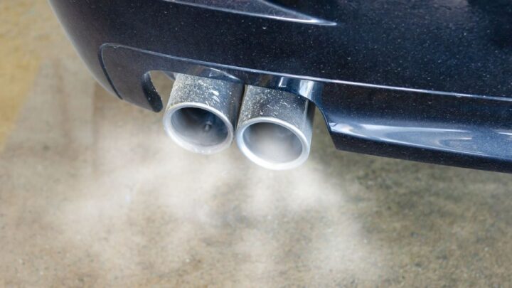 closeup of car exhaust