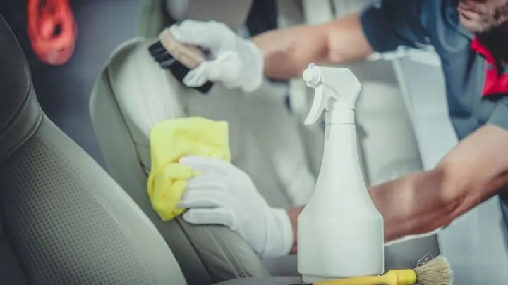 Men Cleaning Car Interior