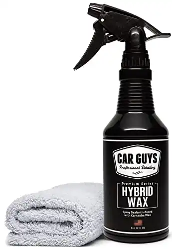 CAR GUYS Hybrid Spray Wax | Advanced Car Wax | Long Lasting and Easy To Use | Safe on All Surfaces | 18 Oz Kit