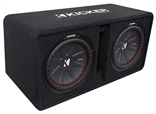 Kicker 43DCWR122 CompR12 Dual 12-inch (30cm) Subwoofers in Vented Enclosure, 2-Ohm, 1000W
