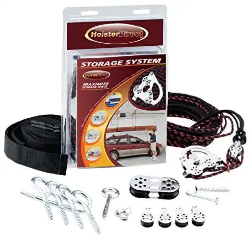 Hoister Direct 7803.Jeep - Overhead Storage Hoist for Jeep Top Removal, Truck Caps, Bikes, SUP, Dinghies, Canoes, Kayaks, Surfboards and More. Mount in Your Garage, Shop, Anywhere with a Ceiling.