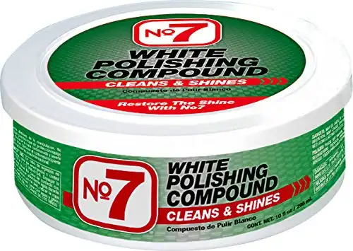 No.7 White Polishing Compound - 10 Fl Oz - Cleans and Shines - Removes Heavy Traffic Film, Stains, Light Scratches and Weathered Paint